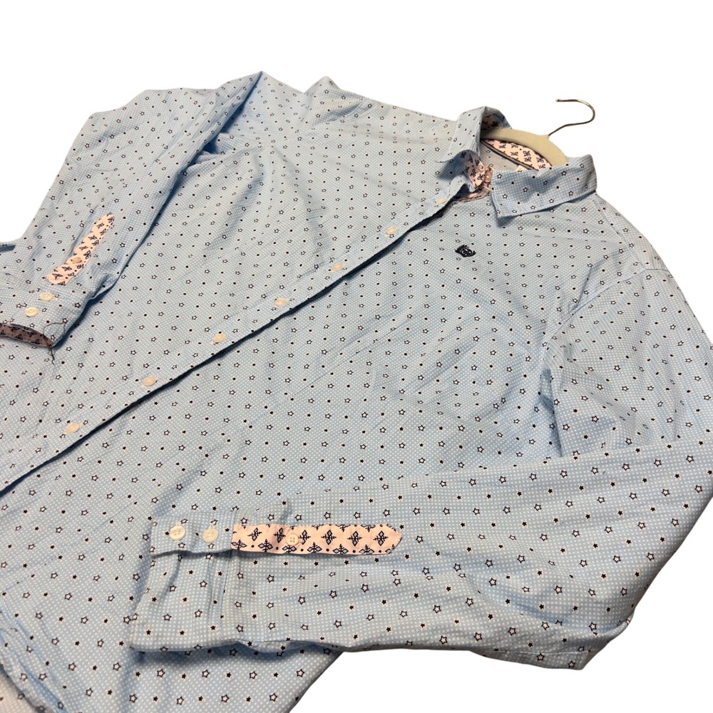 Cinch Mens XL Light Blue Western Shirt Long Sleeve Button Up Rodeo Cowboy Ranch